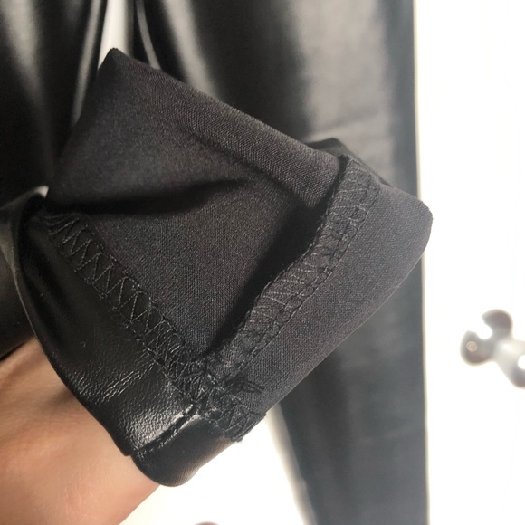 🆕High Waist Faux Leather Leggings Glossy - Picture 7 of 12